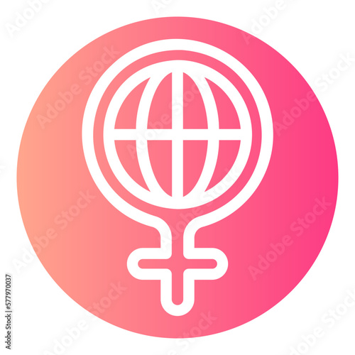 international womens day gradient icon