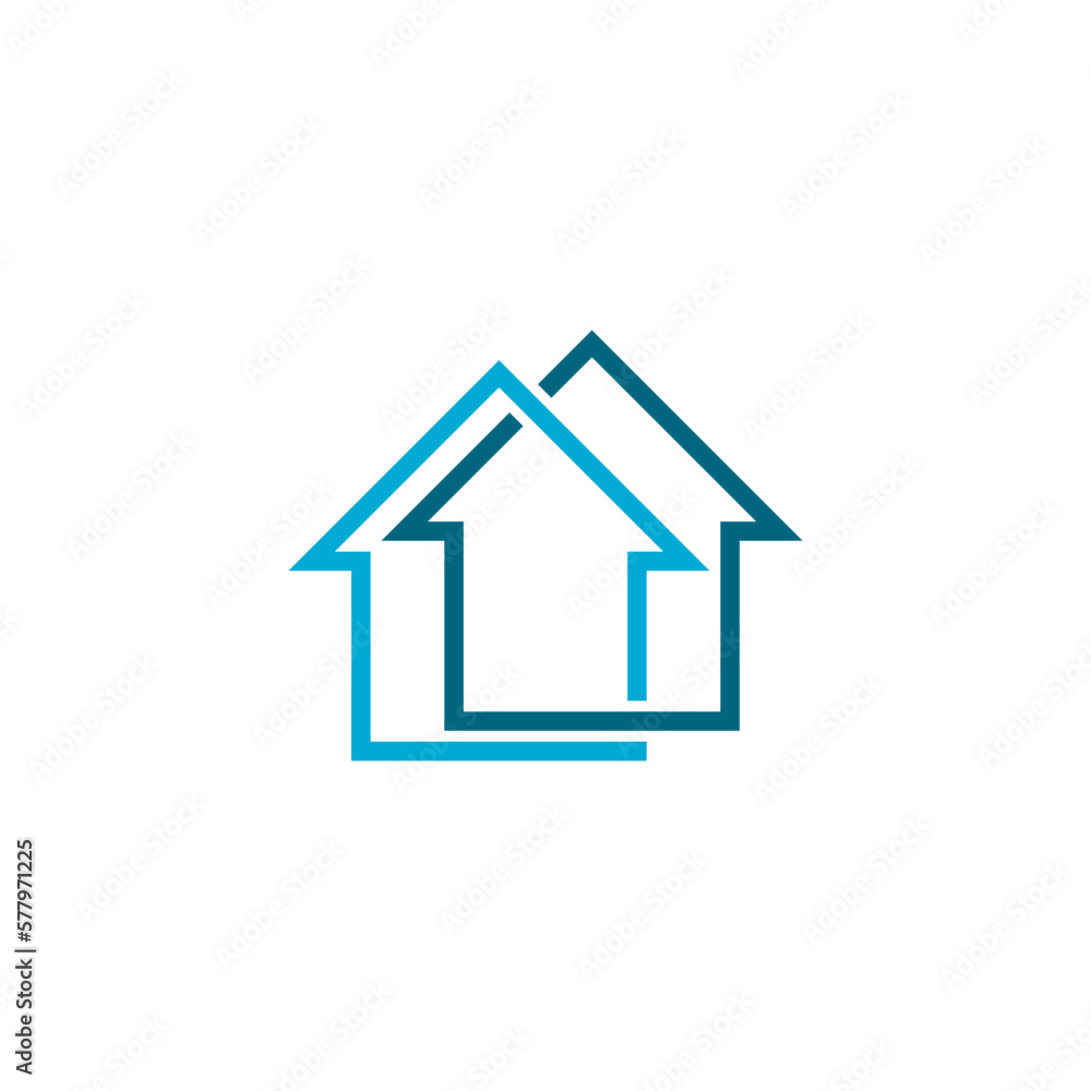 Home property logo design isolated on white background Home property logo design isolated on white background