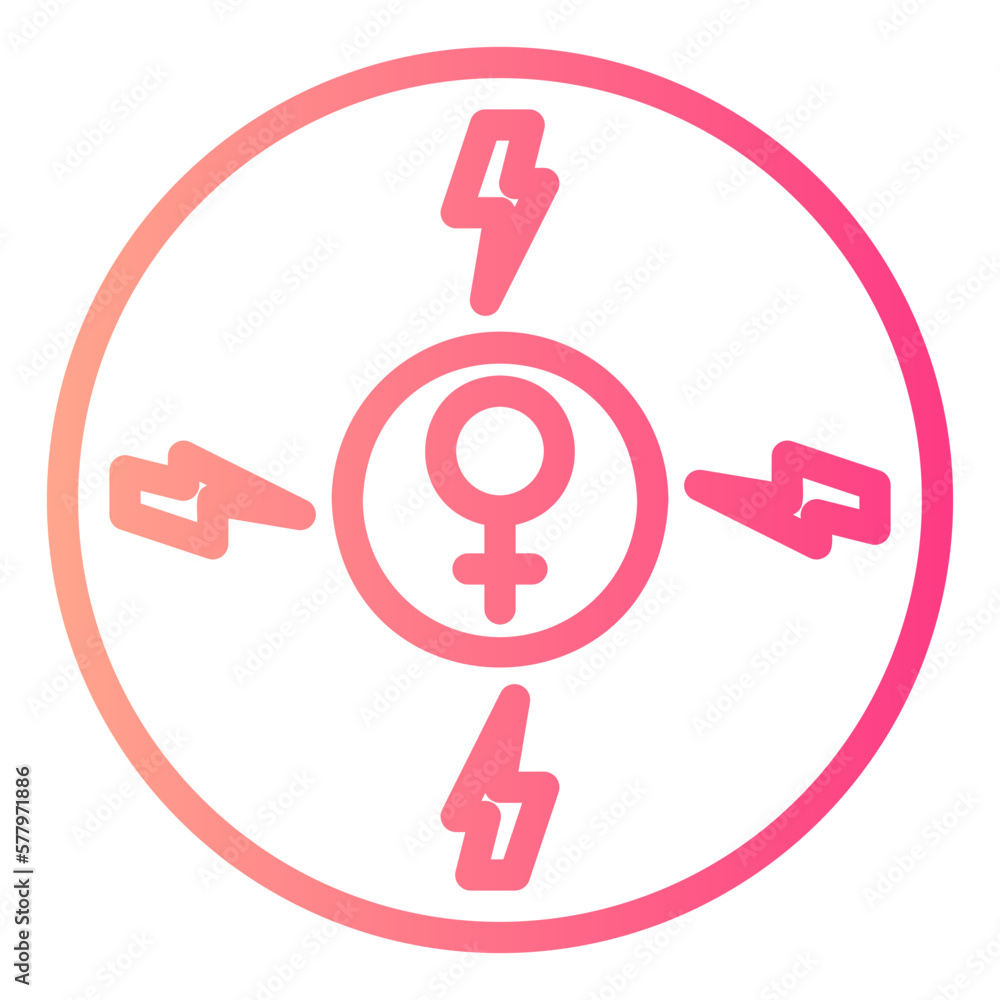 girl power gradient icon girl power gradient icon