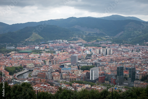 Aerial view of Bilbao city, Basque Country, Spain © daboost