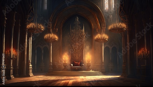 A King s Legacy  The Throne Room. Generative AI