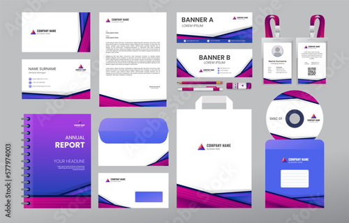 Modern Purple Business Stationary Kit