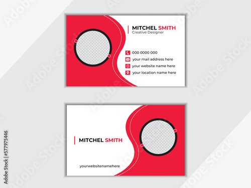 Business card design template, corporate style. Vector illustration, modern creative business card, Magnificent design.