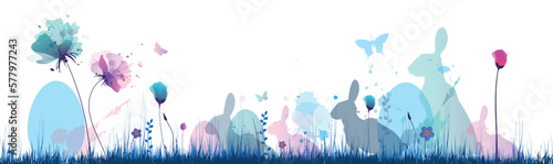 grafica, composizione, pasqua, coniglietti di pasqua