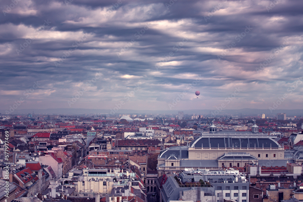 Budapest beautiful panoramic view.