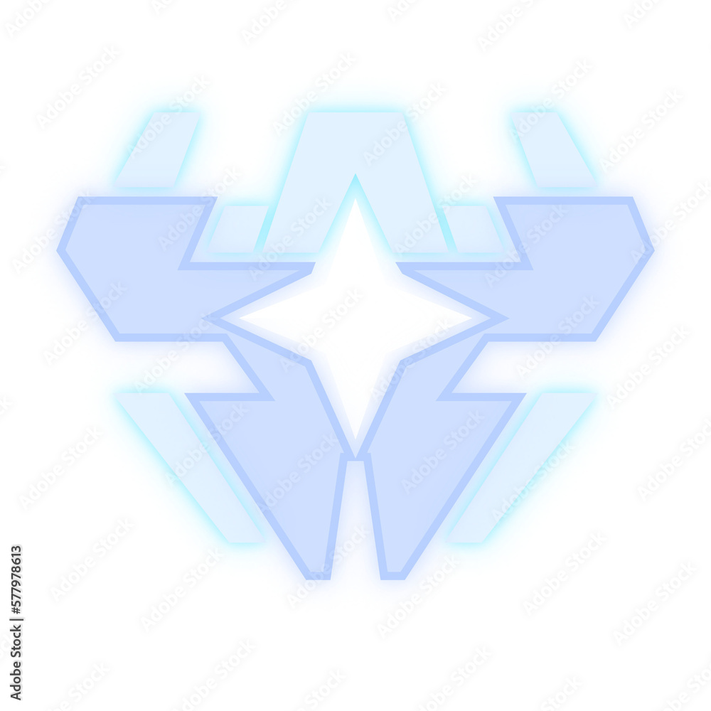 Silver rate modern cyber futuristic game trophy awards for characters like RPG or shooter.