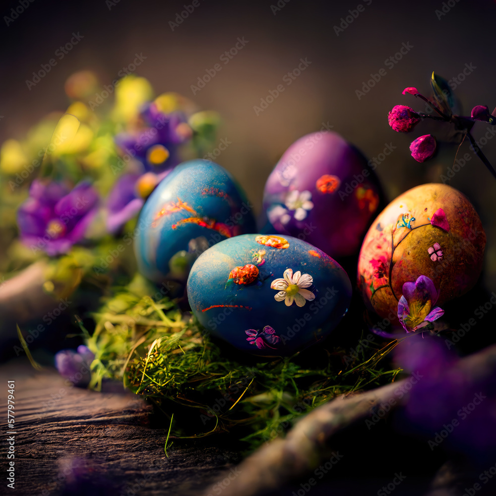 Easter eggs, selective focus. Spring holiday concept. ai generative.BOT. — Dziś o 12:43.Easter eggs, selective focus. Spring holiday concept. ai generative Easter eggs, selective focus. Spring holiday concept. ai generative.BOT. — Dziś o 12:43.Easter eggs, selective focus. Spring holiday concept. ai generative