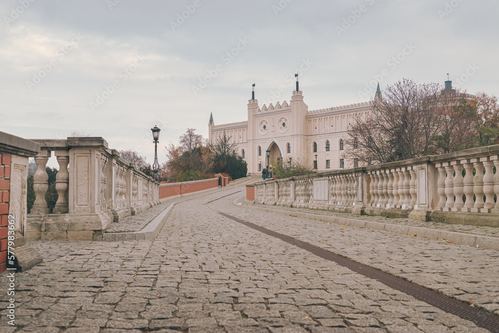 Paved stone road to the Lublin Castle
