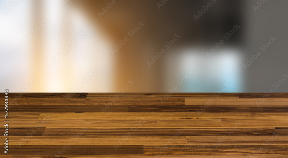 Modern meeting room. 3D rendering.. Sunset., Background with empty wooden table. Flooring. Modern meeting room. 3D rendering.. Sunset., Background with empty wooden table. Flooring.