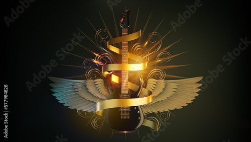 Tableau sur toile Hard rock music symbol