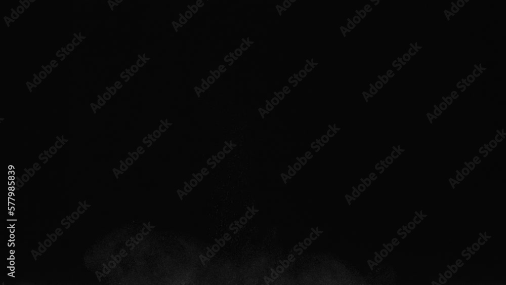 Explosive Snow Throw. A column of soil and dust rises into the air from the explosion. Isolated on black. Use in blend modes to simulate a battlefield Explosive Snow Throw. A column of soil and dust rises into the air from the explosion. Isolated on black. Use in blend modes to simulate a battlefield