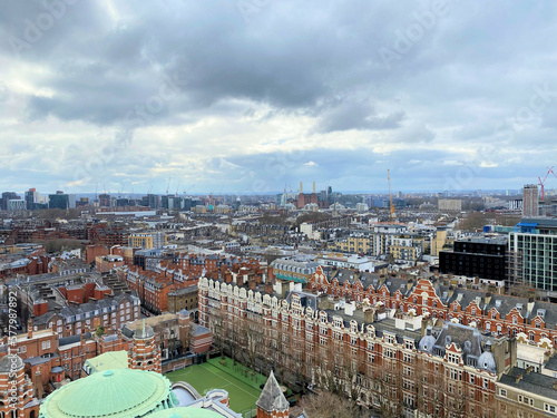 An aerial view of London from Westminster