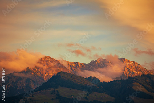 Alpenglühen - Allgäu - Rotspitze - Berge - Alpen - Sonnenuntergang