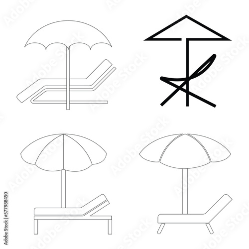 Sunbed icon vektor