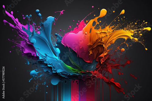 Abstract backround 3D.Generative AI