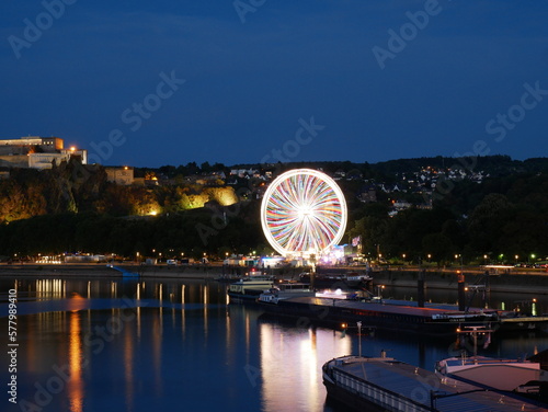 ferris wheel - long exposure photography (Deutsches Eck, Koblenz) 