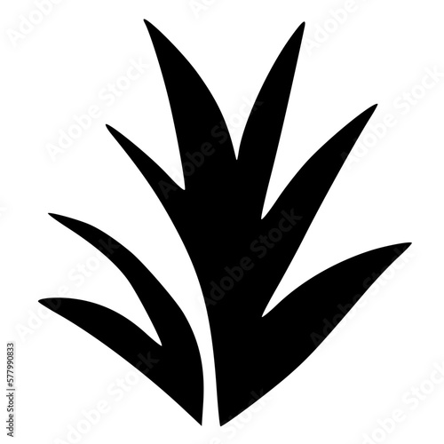 black and white of grass icon © mansum008