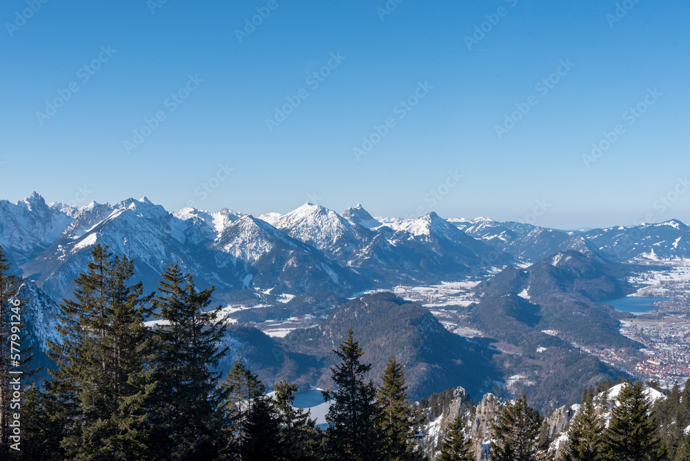 Panorama of a colorful mountain landscape. Austria