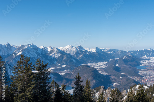 Panorama of a colorful mountain landscape. Austria