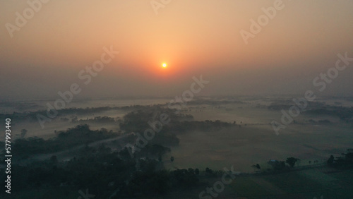 sunrise in the Village of Bangladesh