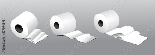 illustration of white roll paper 

isolated