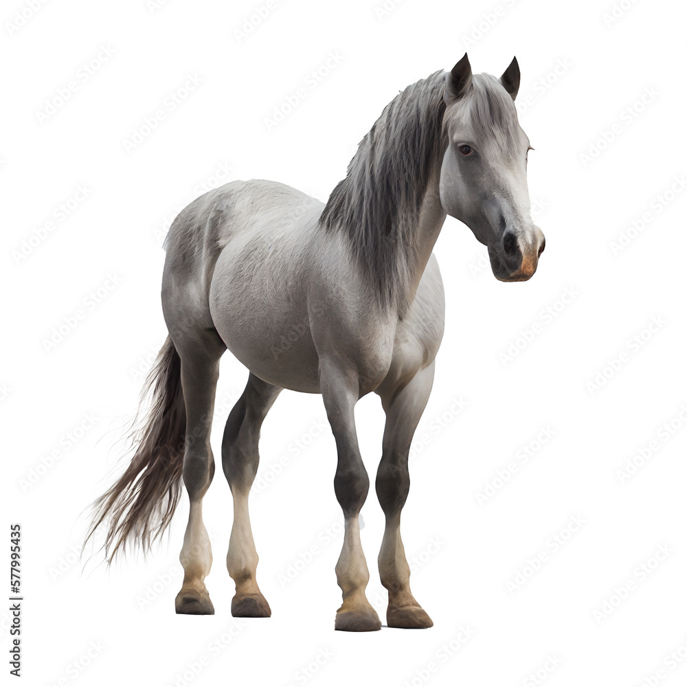 horse isolated over white background