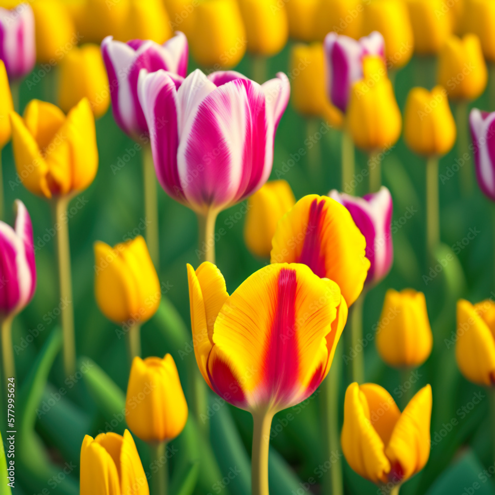 tulips on a background with place fort text created using AI generative tools tulips on a background with place fort text created using AI generative tools