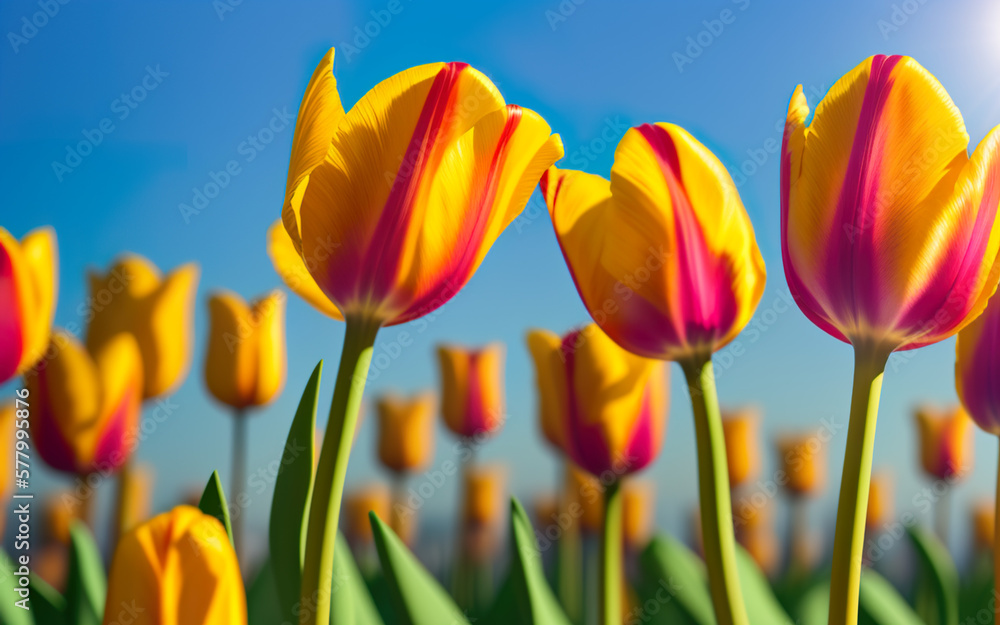tulips on a background with place fort text created using AI generative tools tulips on a background with place fort text created using AI generative tools