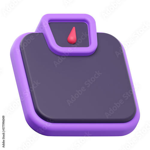 Weight Scale 3d render icon illustration