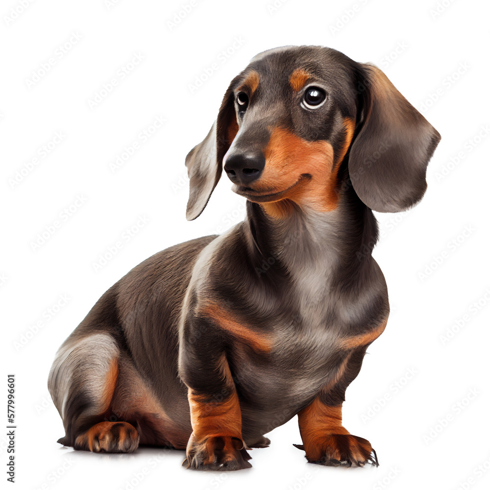 dachshund dog isolated over white