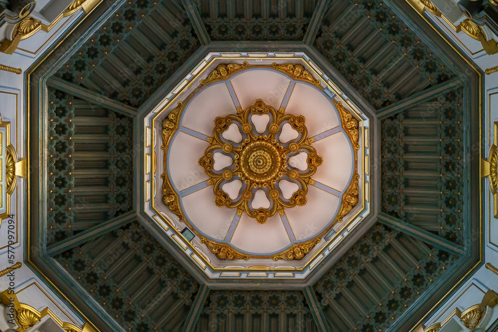 Obraz premium Detail of the ceiling of the Basilica of Our Lady of Candelaria