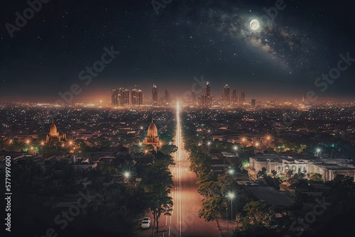 the city of surabaya in the country of Indonesia, AI Generative