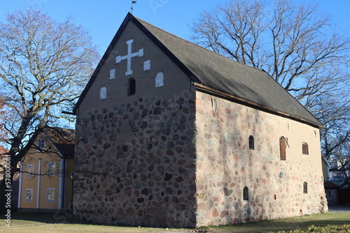 Sweden. Sweden. Medieval building in the city of Linköping in the city center. Ostergotland province.