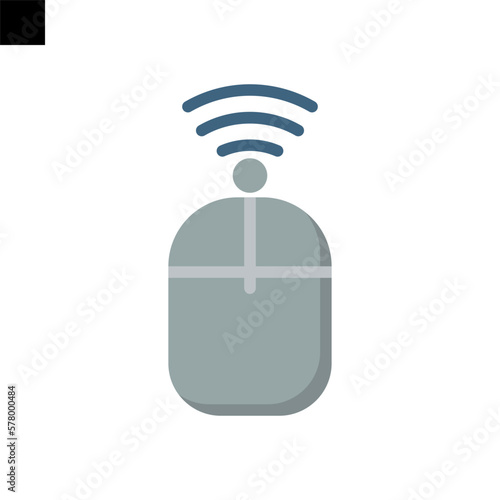 smart mouse icon flat style vector