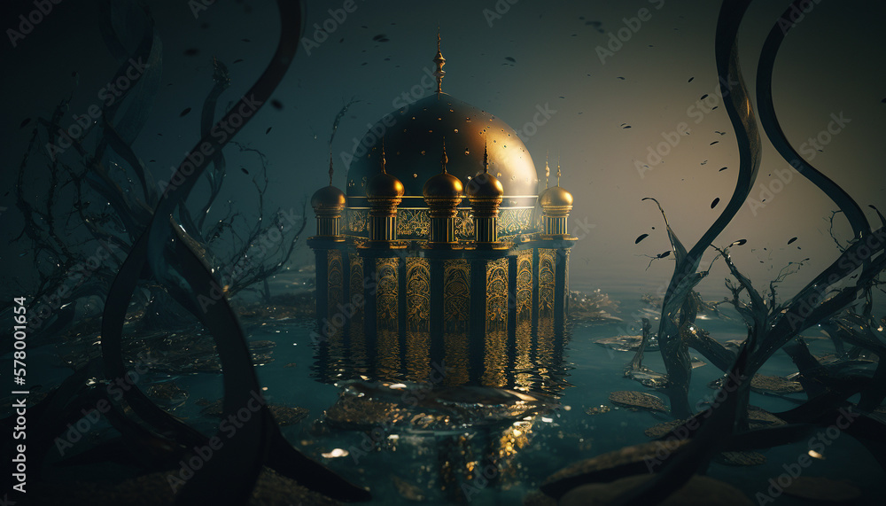 Islamic ramadan kareem background design Stock Illustration | Adobe Stock