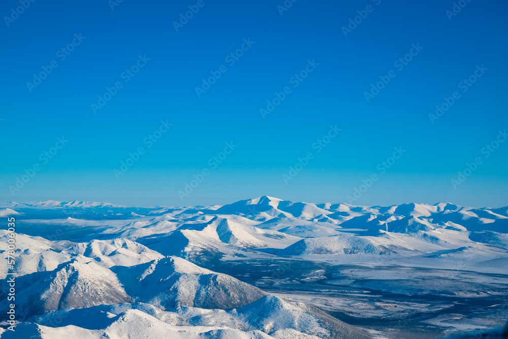 snow mountains in Alaska