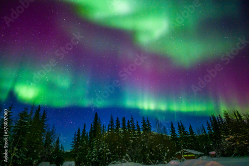 Aurora in Wisemen, Alaska