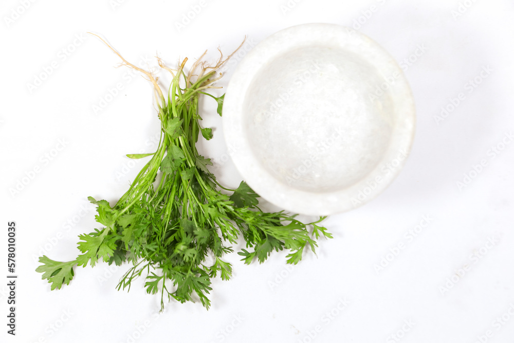 Coriander is an annual herb in the family Apiaceae. It is also known as