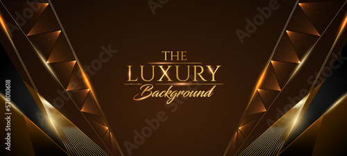 Red Black Golden Side Lines Triangle Polygonal Award Background. Trophy on Luxury Background. Modern Abstract Design Template. LED Visual Motion Graphics. Wedding Invitation Poster. Certificate Design