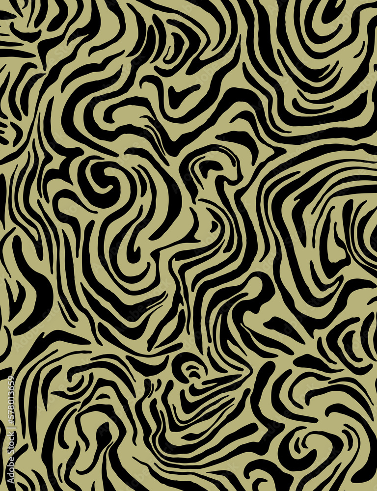 Seamless zebra pattern, liquid print.