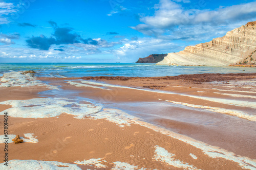 Stair of the Turks, Scala dei Turchi, southern Sicily, Italy. Popular tourist destination photo