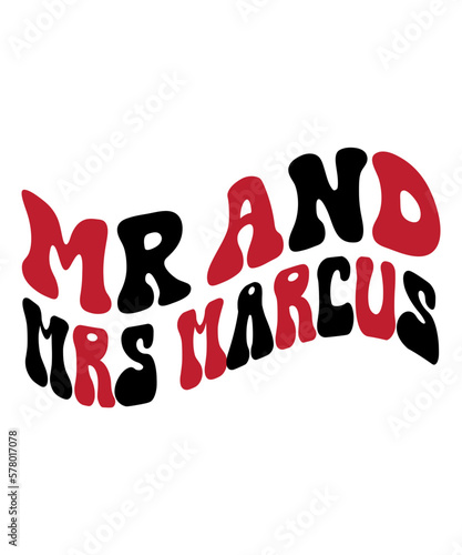 Mr And Mrs Marcus Retro SVG