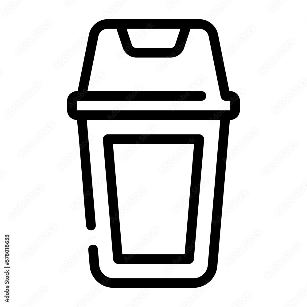trash bin line icon trash bin line icon