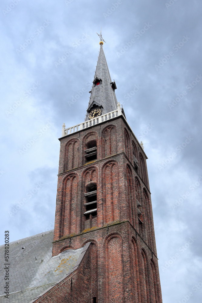 Grote Sint-Janskerk, the medieval protestant church dedicated to Sint Jan Evangelist in Montfoort, the Netherlands.
