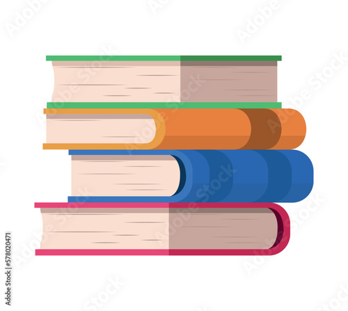 pile text books library