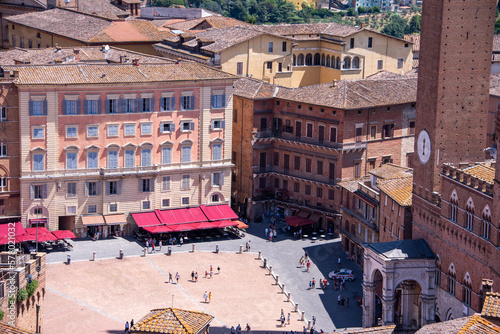The medieval city of Siena in Tuscany, Italy photo