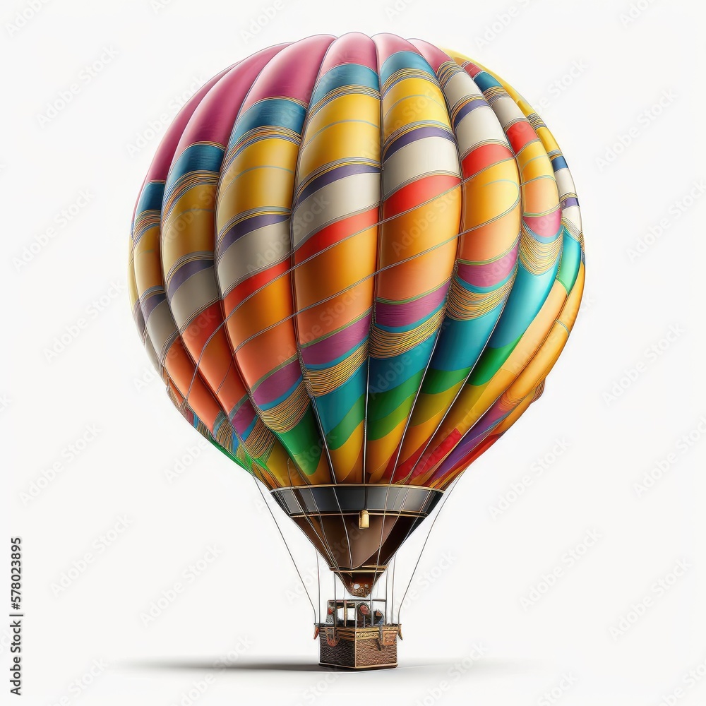 Fototapeta premium Hot air balloon Clipart isolate on white background