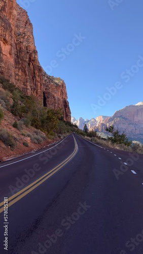 road in zion national park