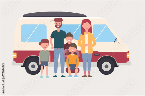 Families who spend time traveling together. Ai generated. © wasan