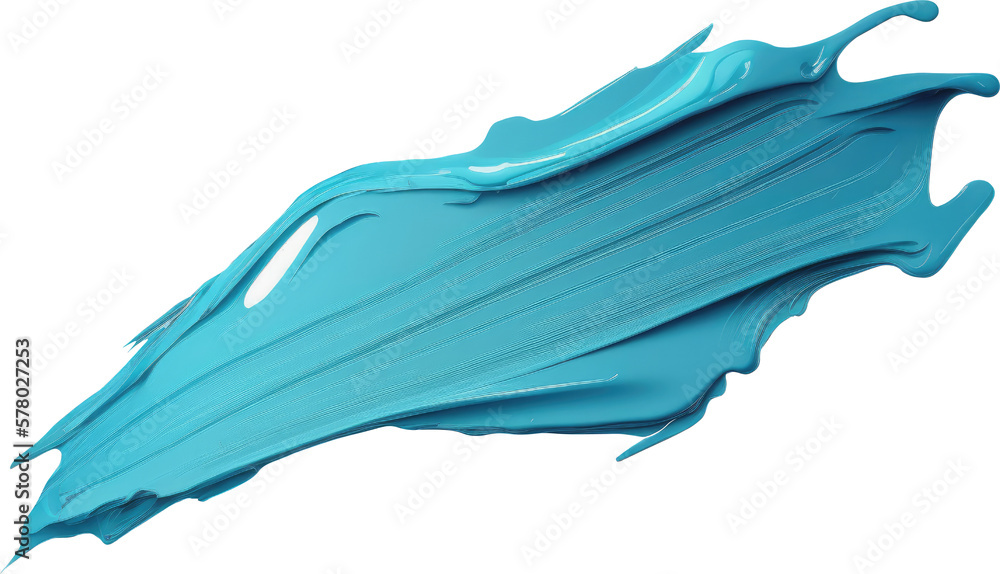 blue brush stroke watercolor liquid isolated on white background.Generative AI blue brush stroke watercolor liquid isolated on white background.Generative AI